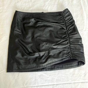NWOT Lamarque Aricia Skirt, Black, Leather, Size 4